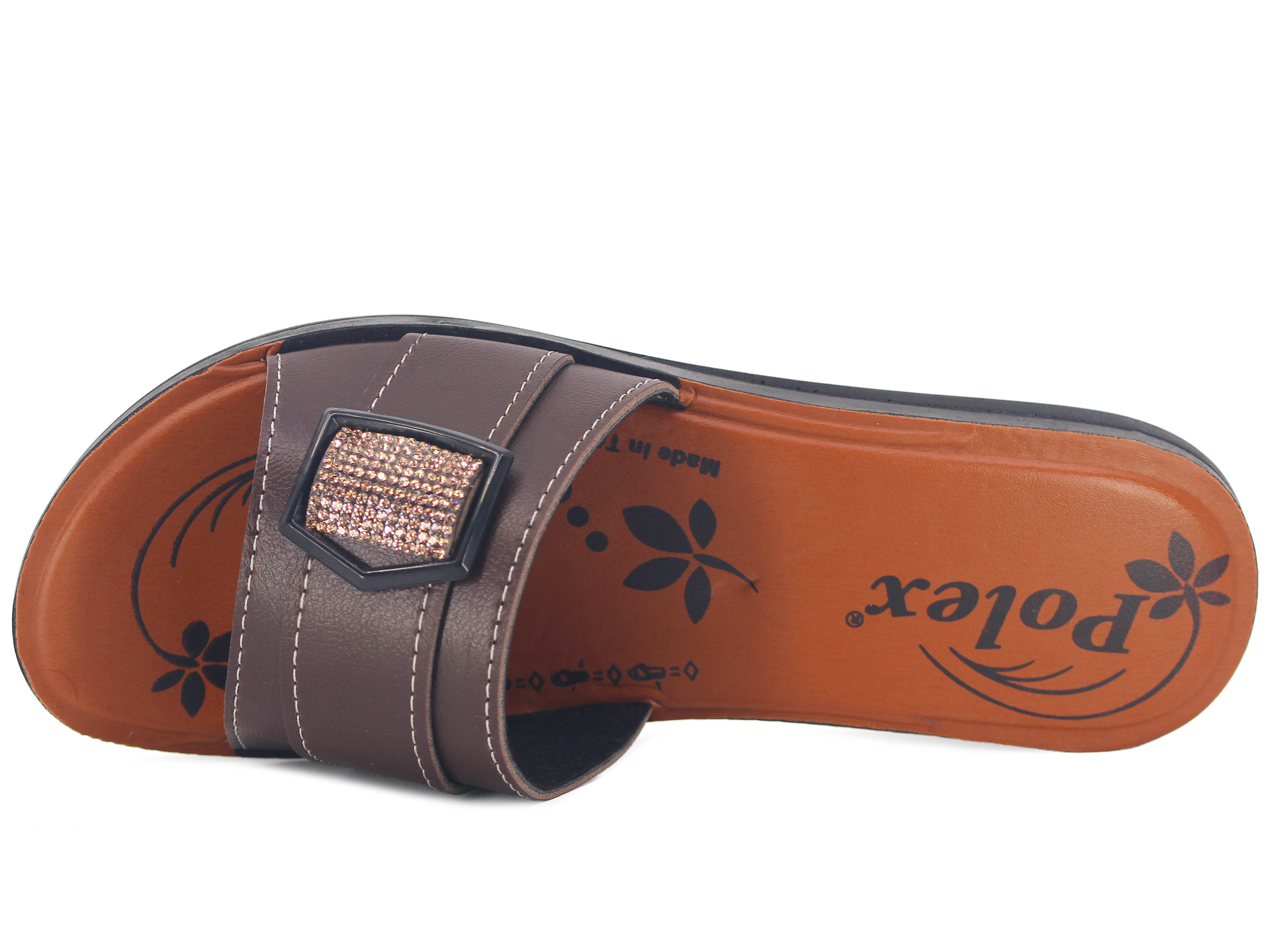 Polex Zenne N502-Z433 Kare Taşlı Cilt Günlük Terlik - 2