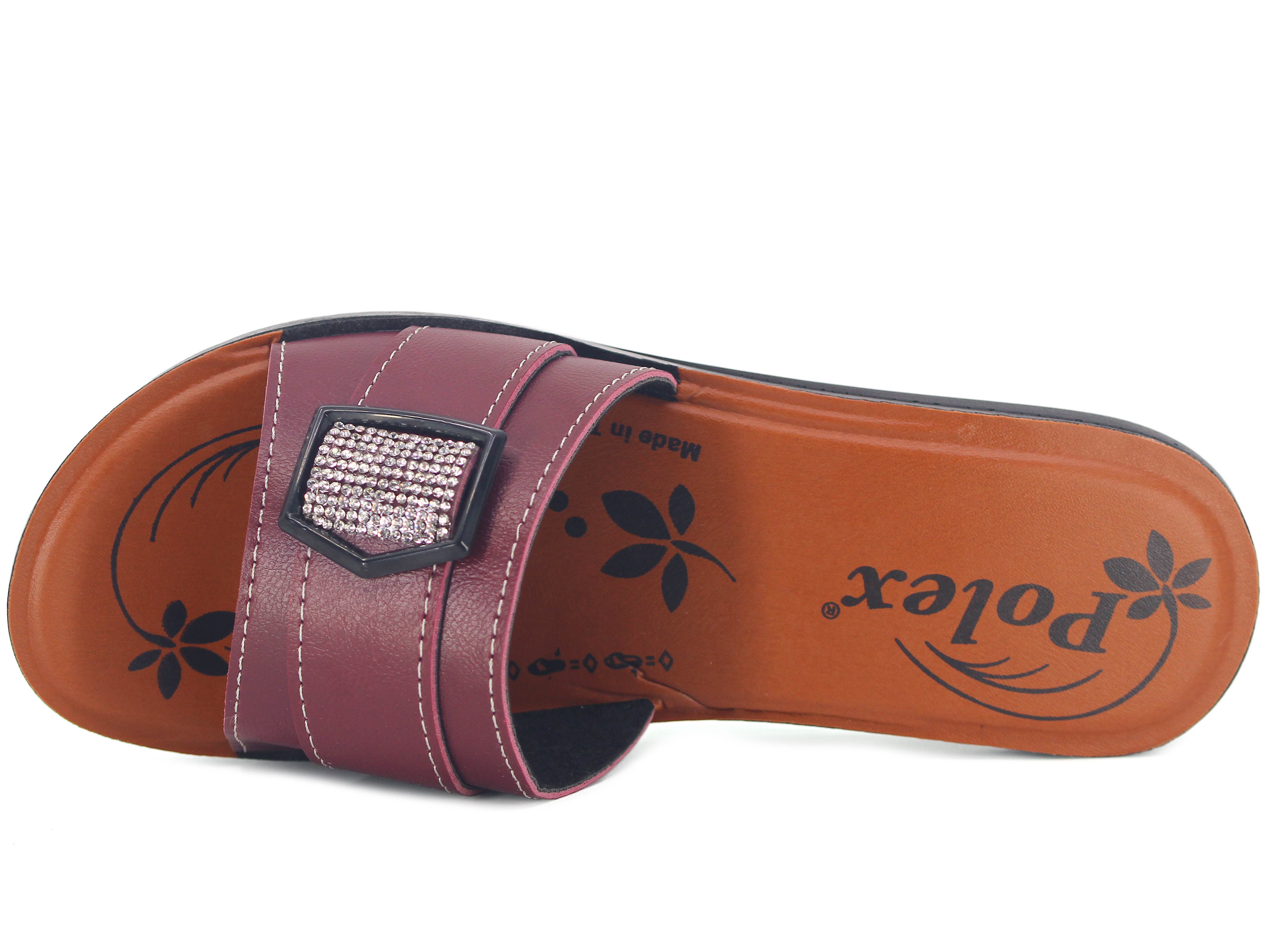 Polex Zenne N502-Z433 Kare Taşlı Cilt Günlük Terlik - 2
