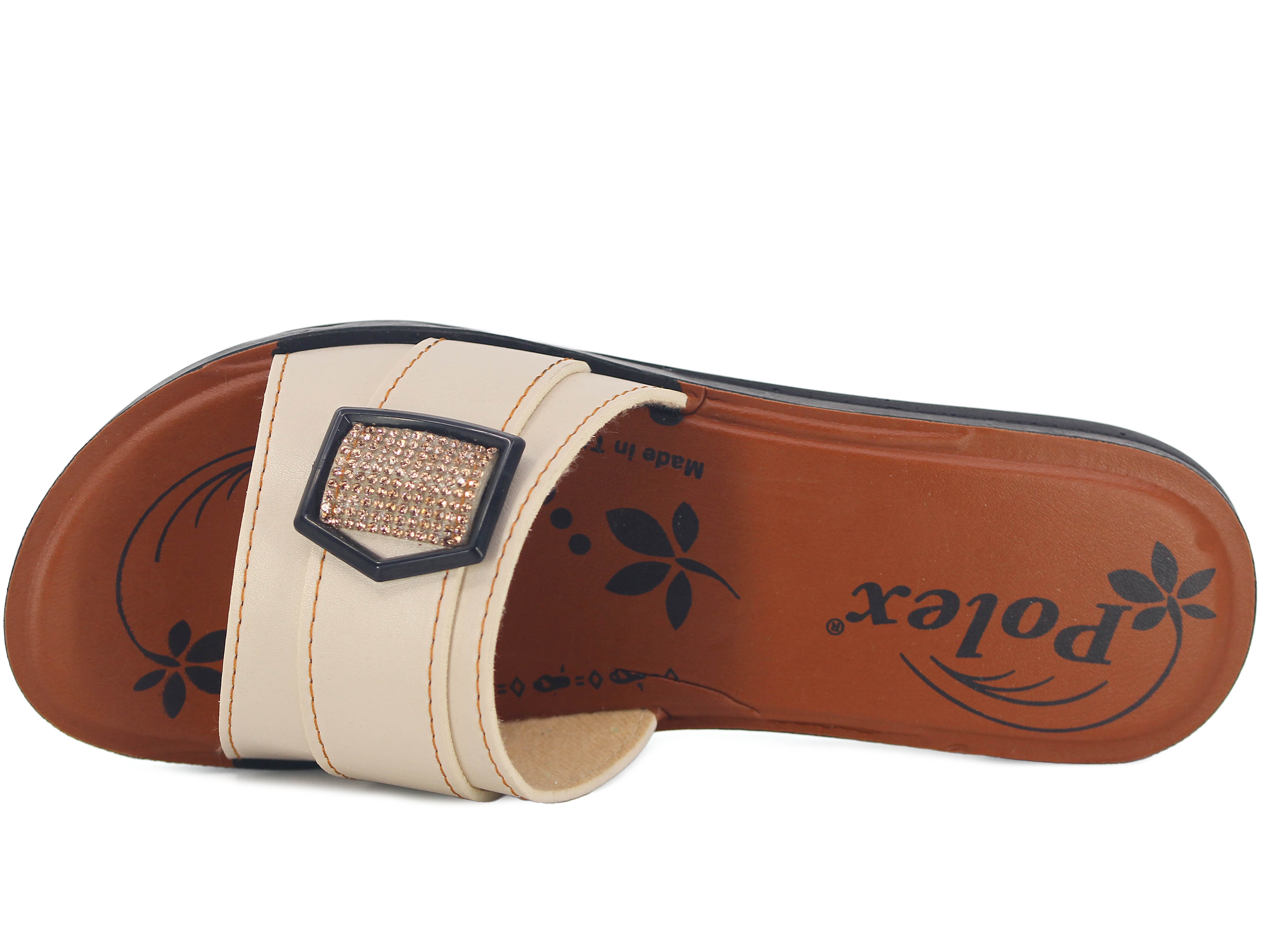 Polex Zenne N502-Z433 Kare Taşlı Cilt Günlük Terlik - 2