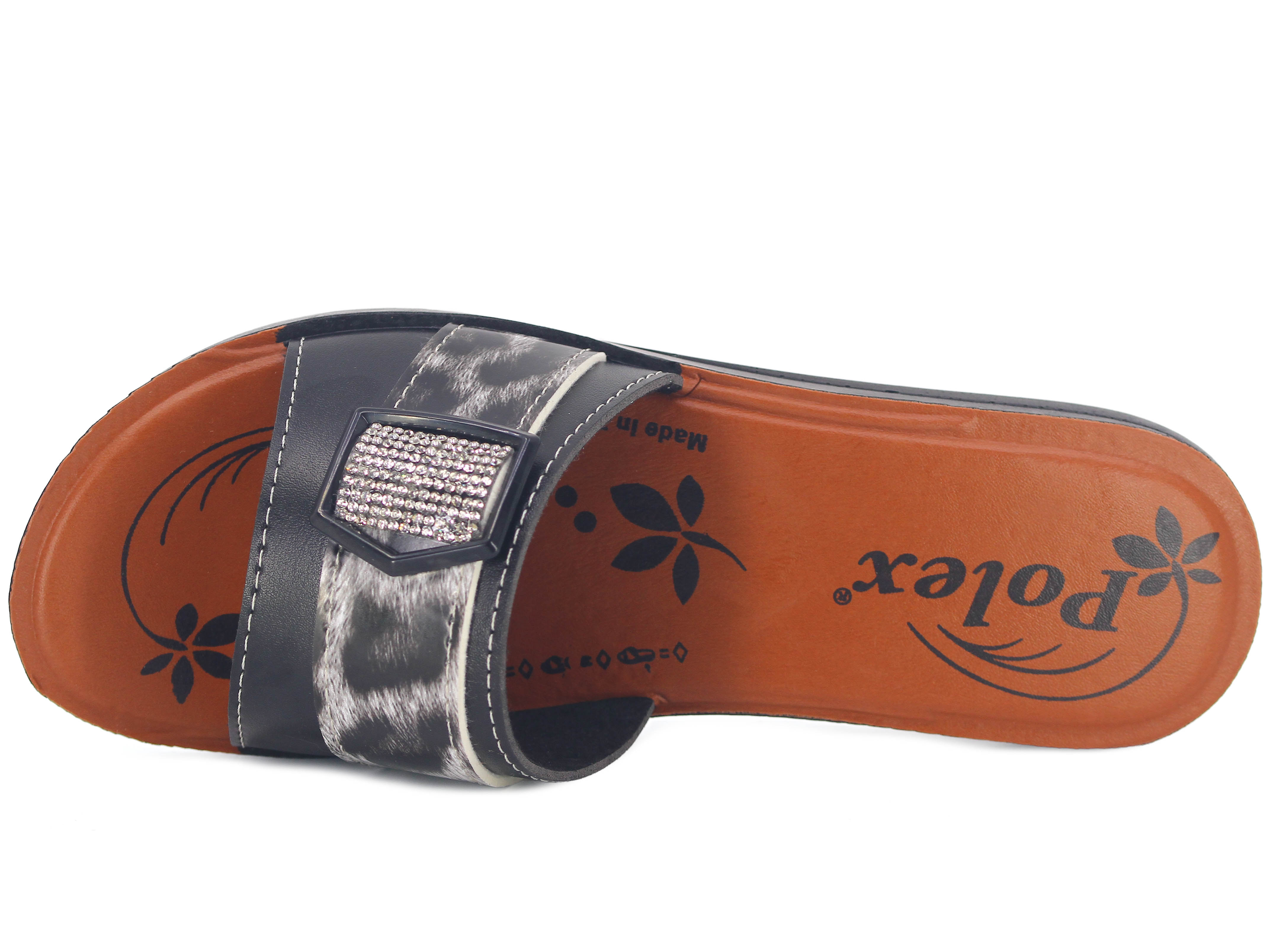 Polex Zenne N502-Z433 Kare Taşlı Cilt Günlük Terlik - 2