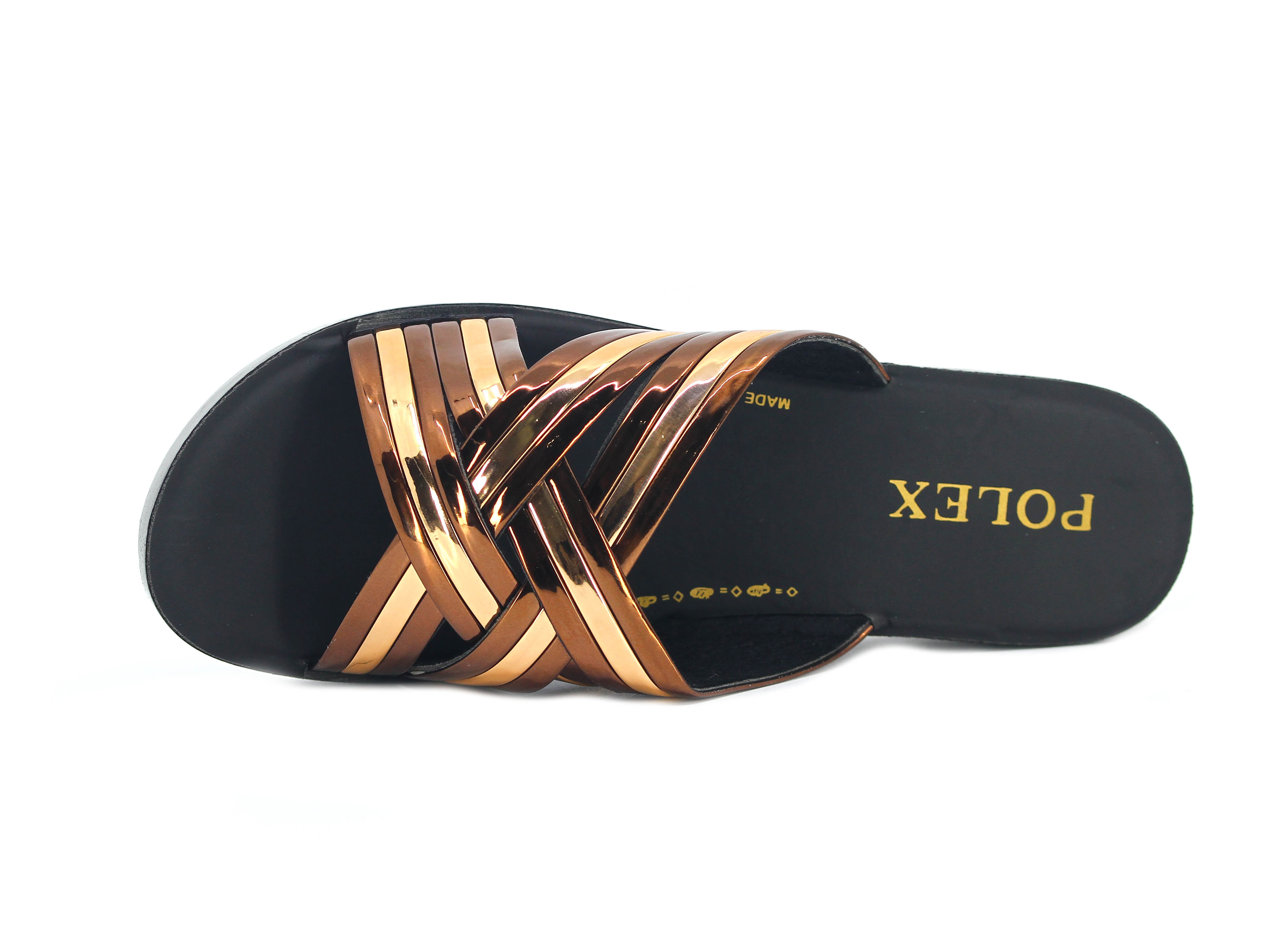 Polex Zenne 635 Çapraz Geçmeli Ayna Bantlı Günlük Terlik - 2