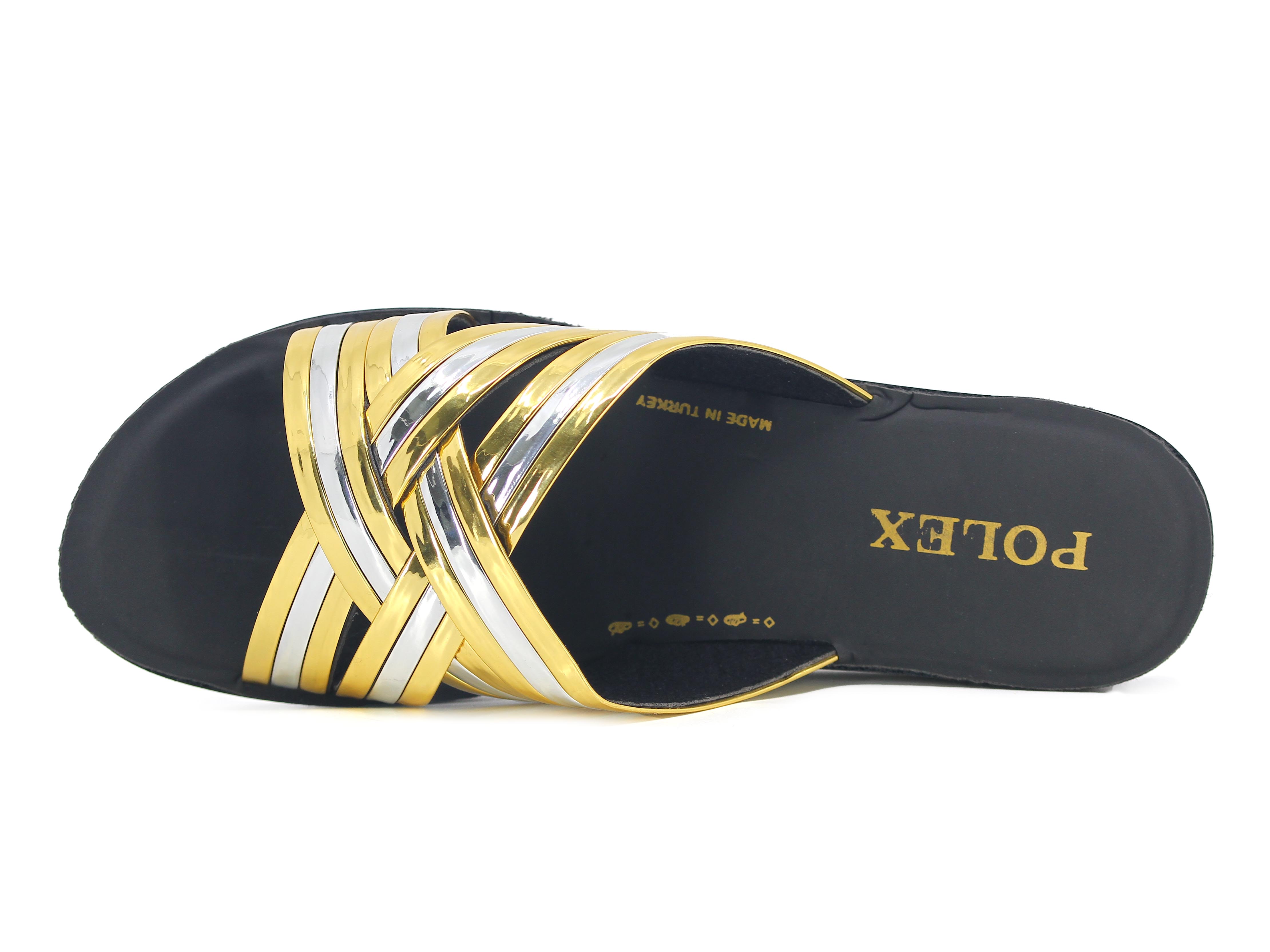 Polex Zenne 635 Çapraz Geçmeli Ayna Bantlı Günlük Terlik - 2