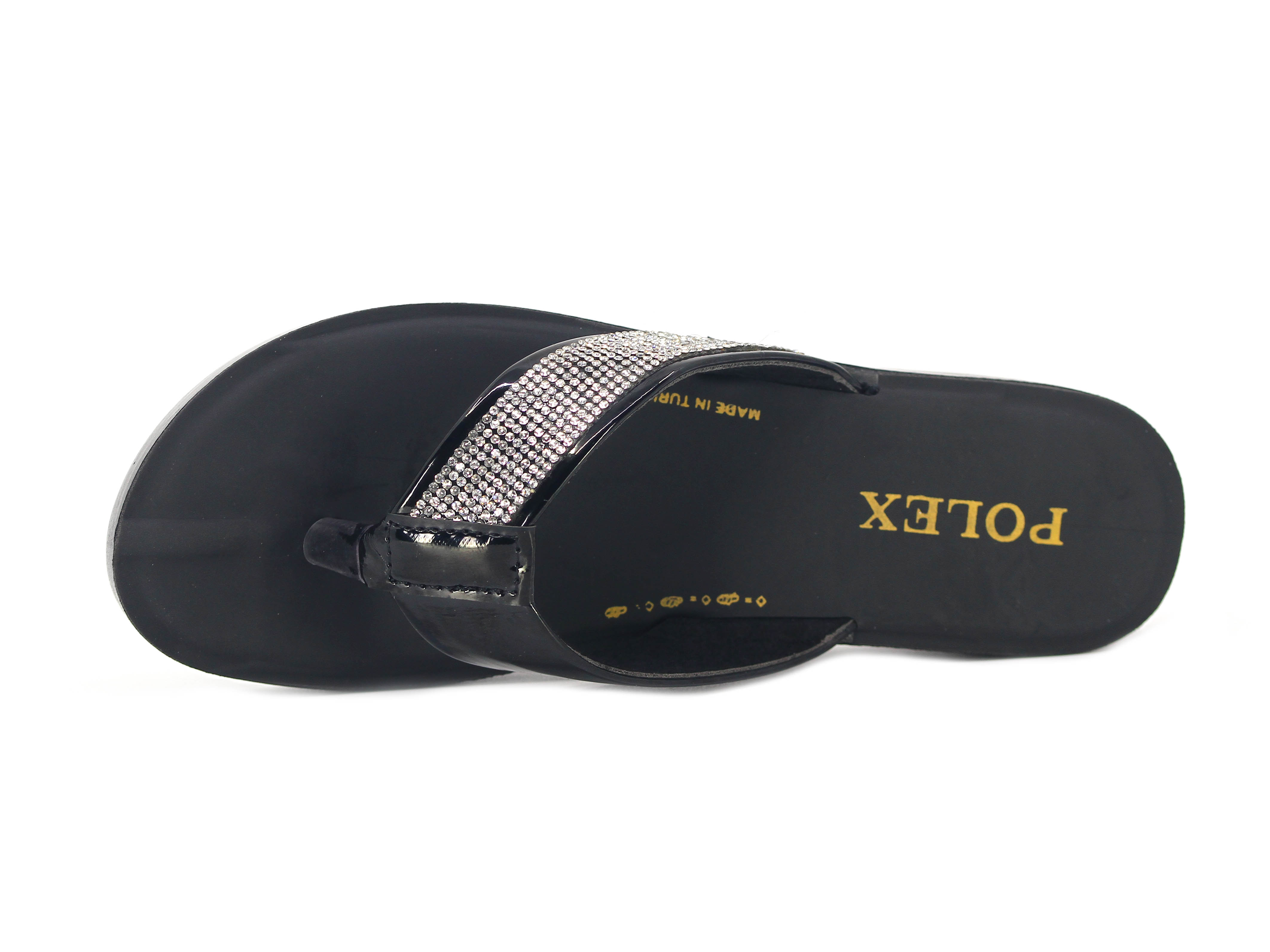Polex Zenne 681 Taşlı Ayna Bantlı Parmak Arası Terlik - 2