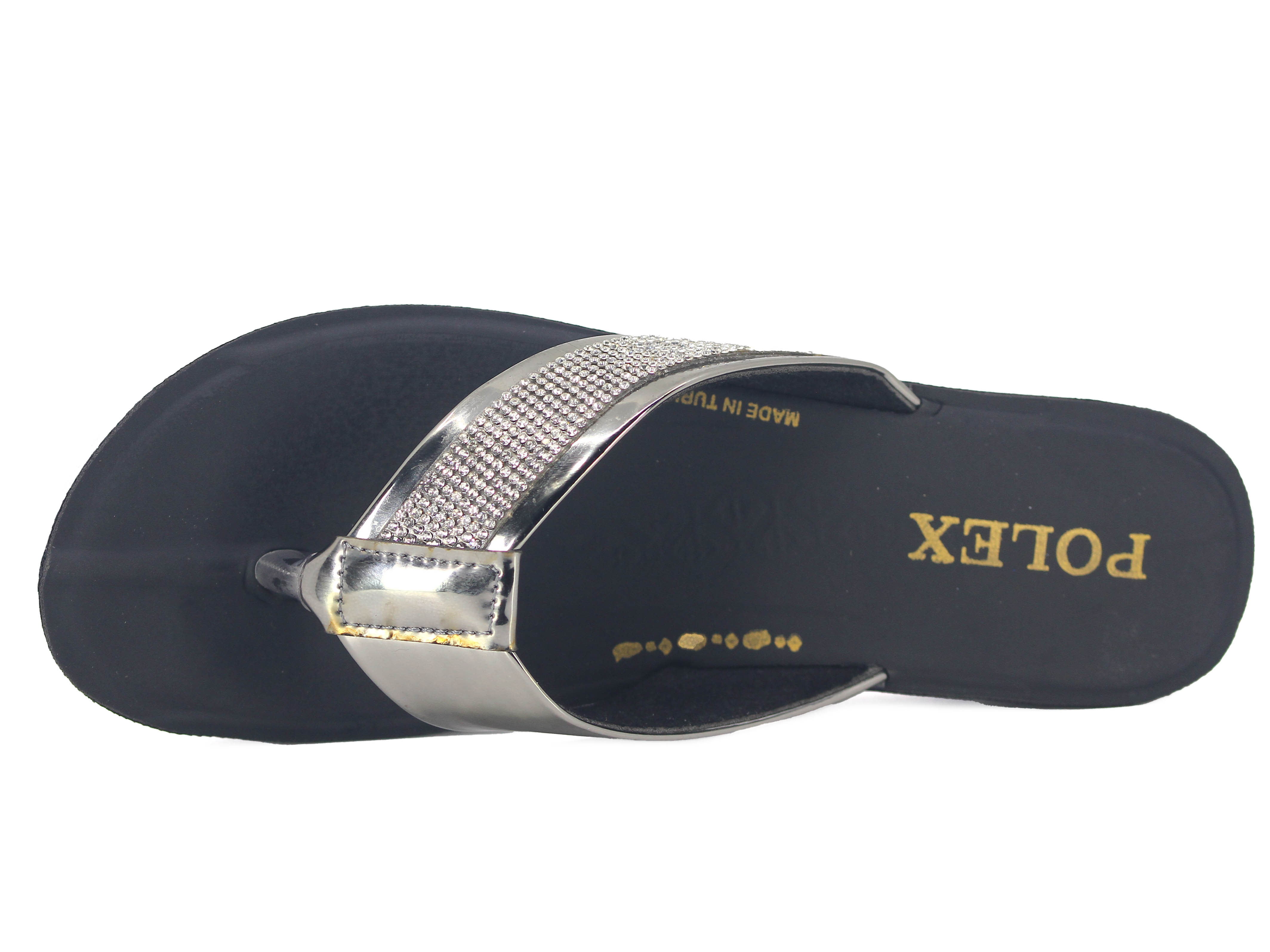 Polex Zenne 681 Taşlı Ayna Bantlı Parmak Arası Terlik - 2