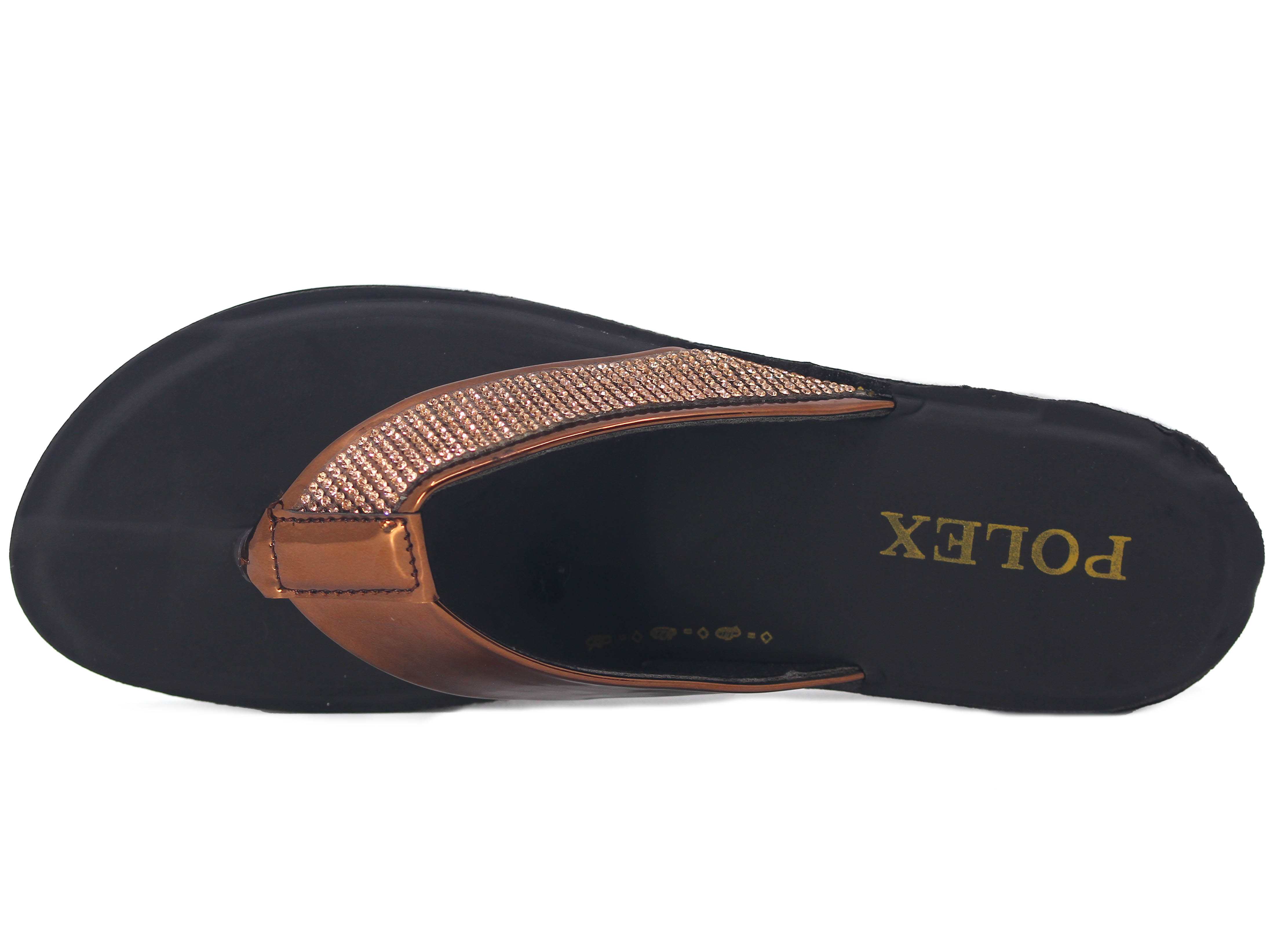 Polex Zenne 681 Taşlı Ayna Bantlı Parmak Arası Terlik - 2