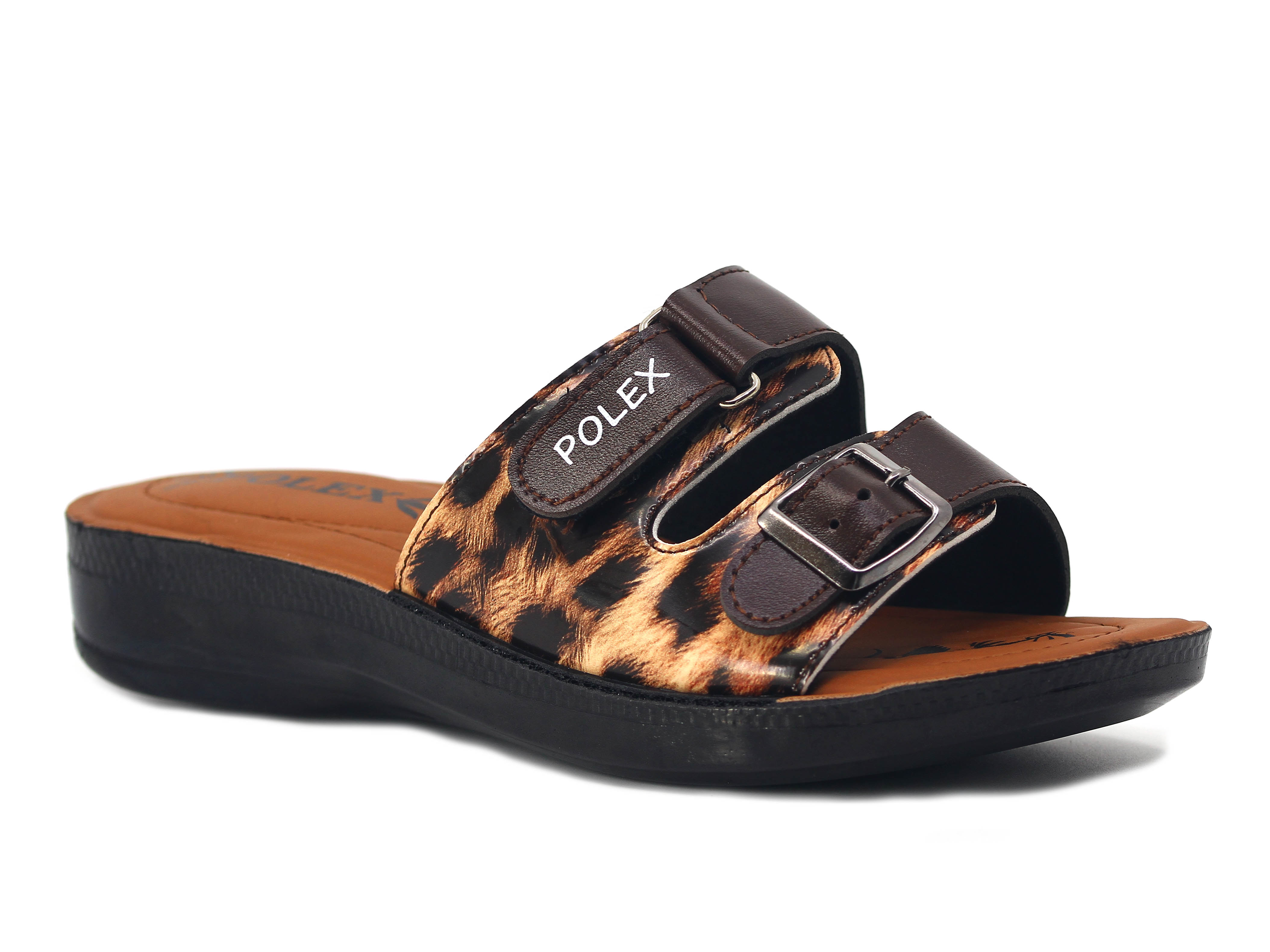 Polex Zenne 644 Cırtlı Leopar Pedli Desen Günlük Terlik - 1