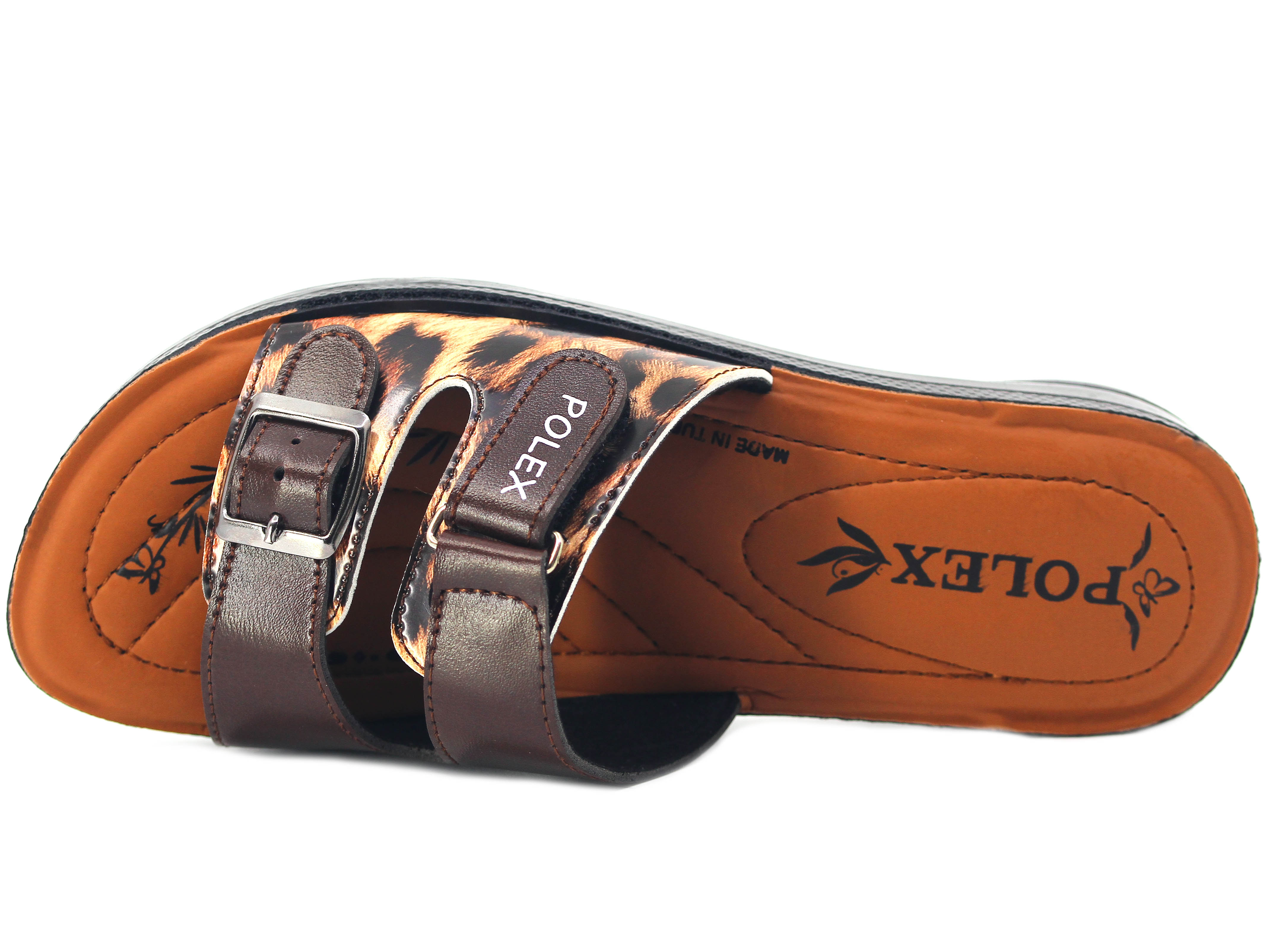 Polex Zenne 644 Cırtlı Leopar Pedli Desen Günlük Terlik - 2