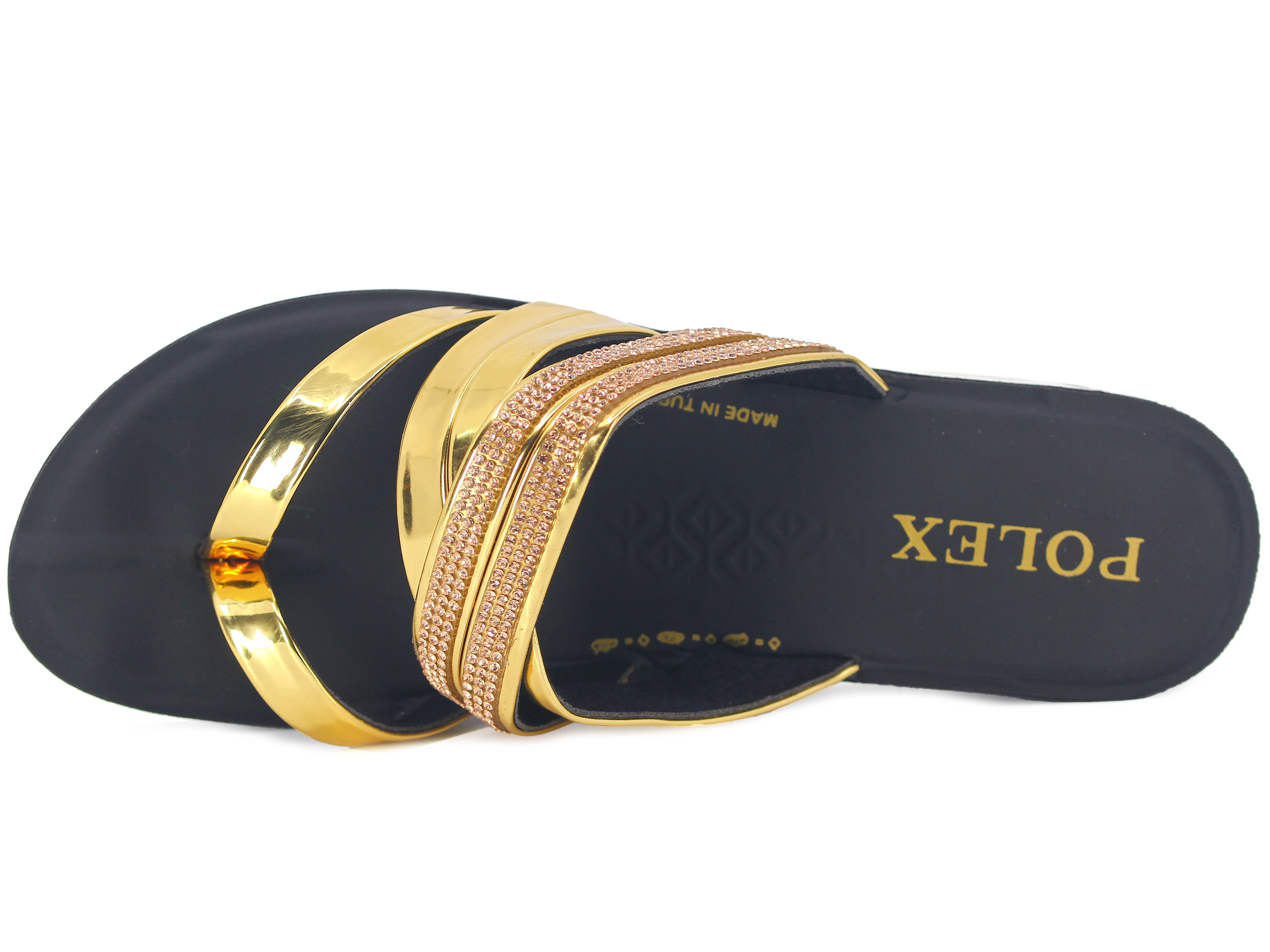 Polex Zenne 683 Taşlı Ayna Bantlı Günlük Terlik - 2