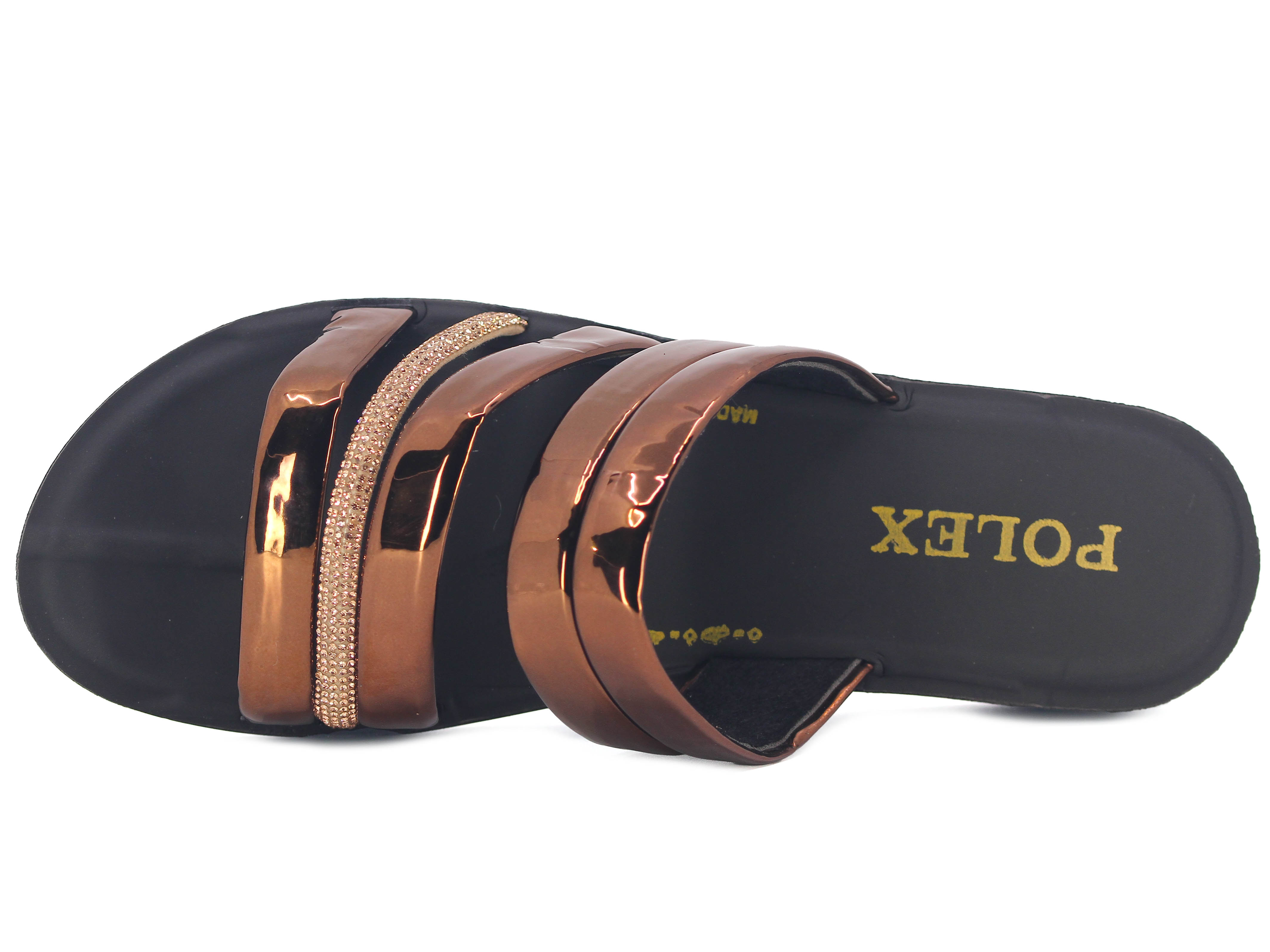 Polex Zenne 683 Taşlı Ayna Bantlı Günlük Terlik - 2