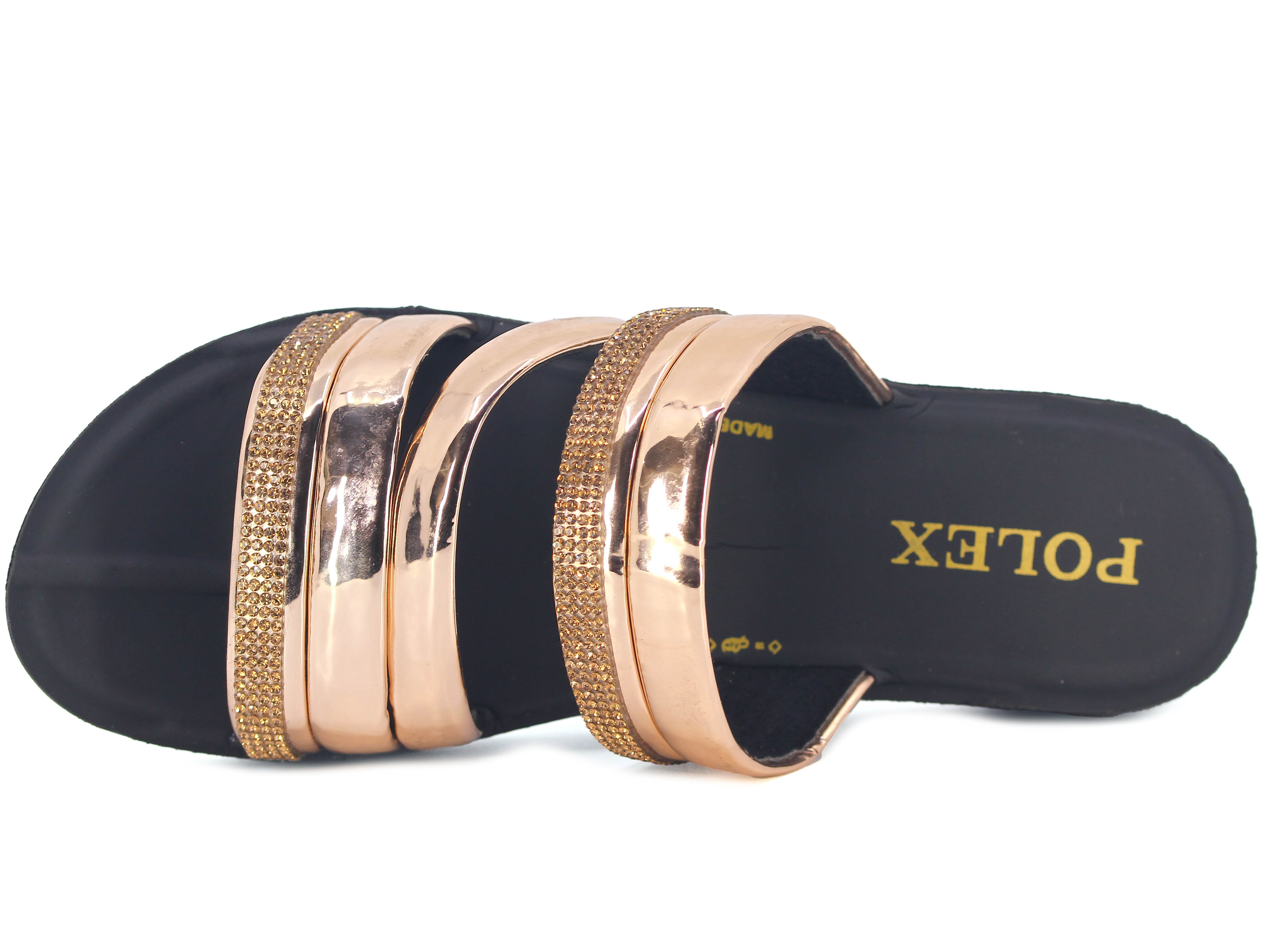 Polex Zenne 683 Taşlı Ayna Bantlı Günlük Terlik - 2