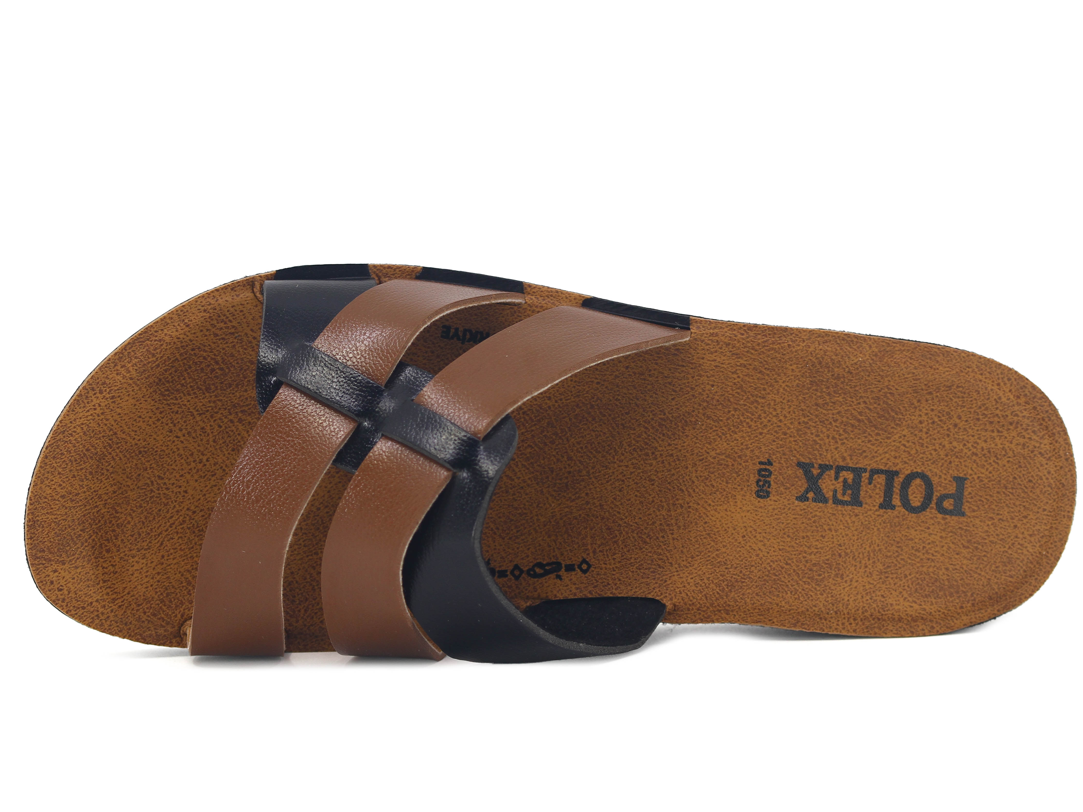 Polex Zenne 1055 Çift Bant Geçmeli Cilt Günlük Terlik - 2