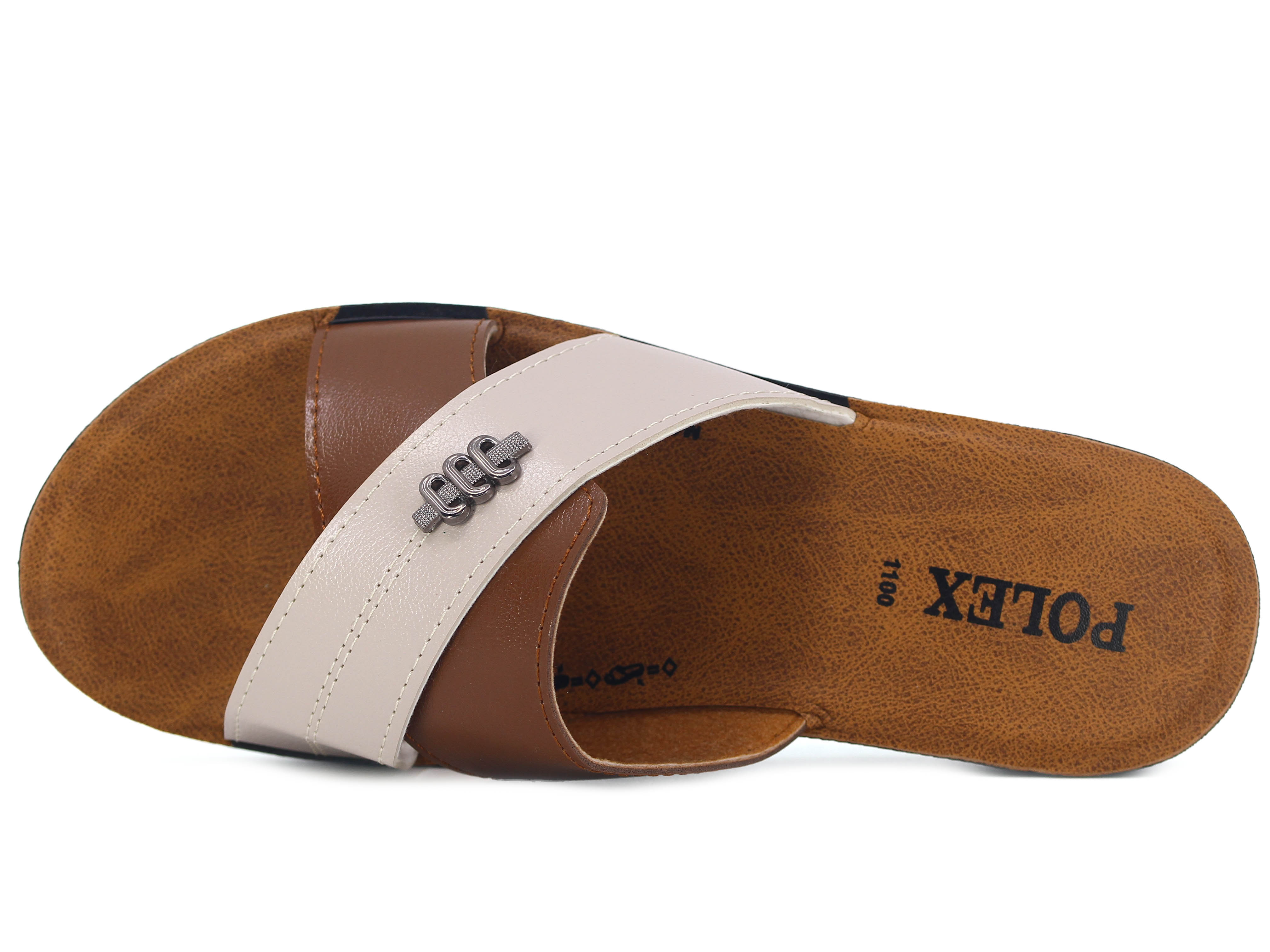 Polex Zenne 1109 Çapraz Tokalı Cilt Günlük Terlik - 2