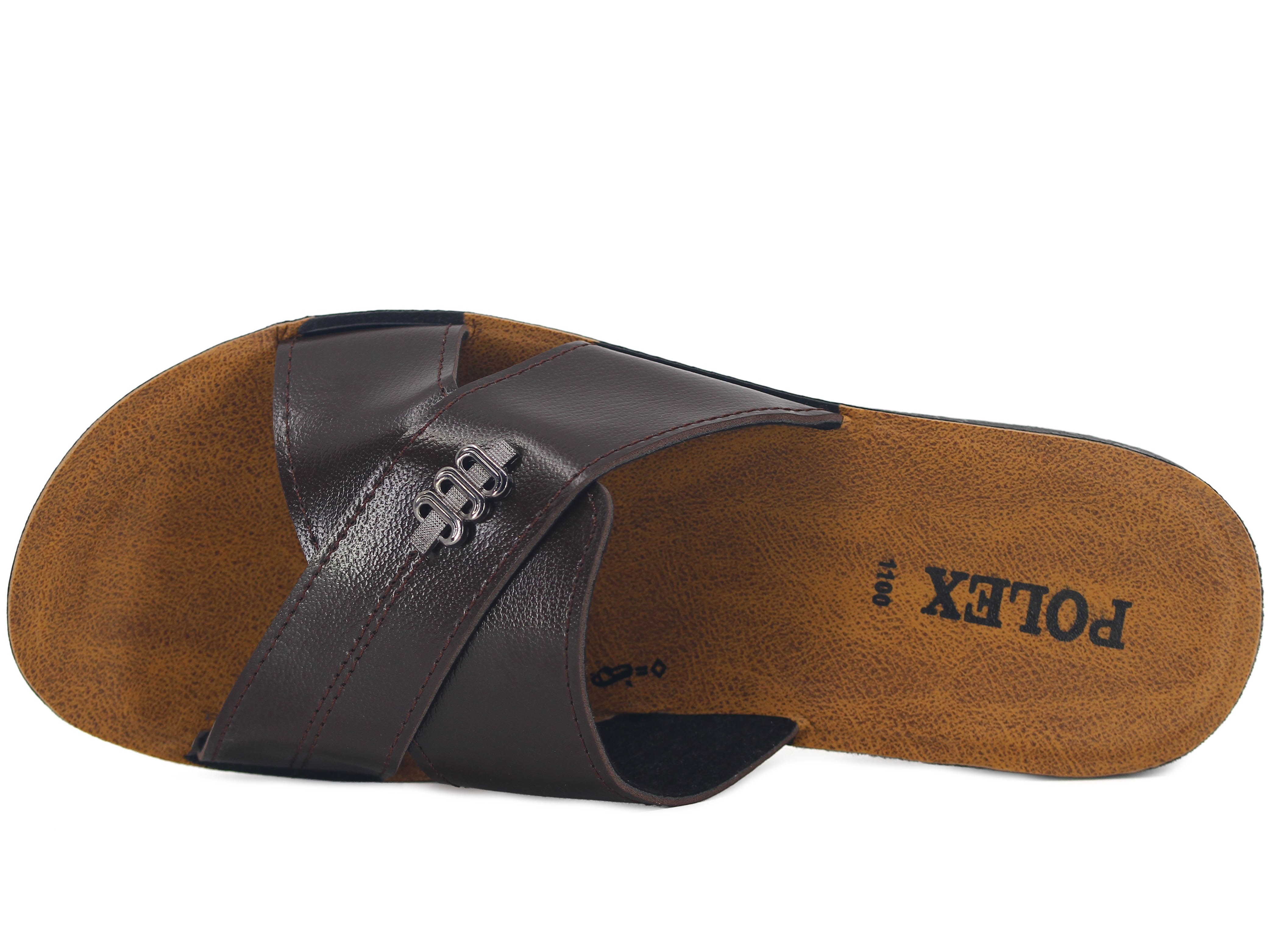 Polex Zenne 1109 Çapraz Tokalı Cilt Günlük Terlik - 2