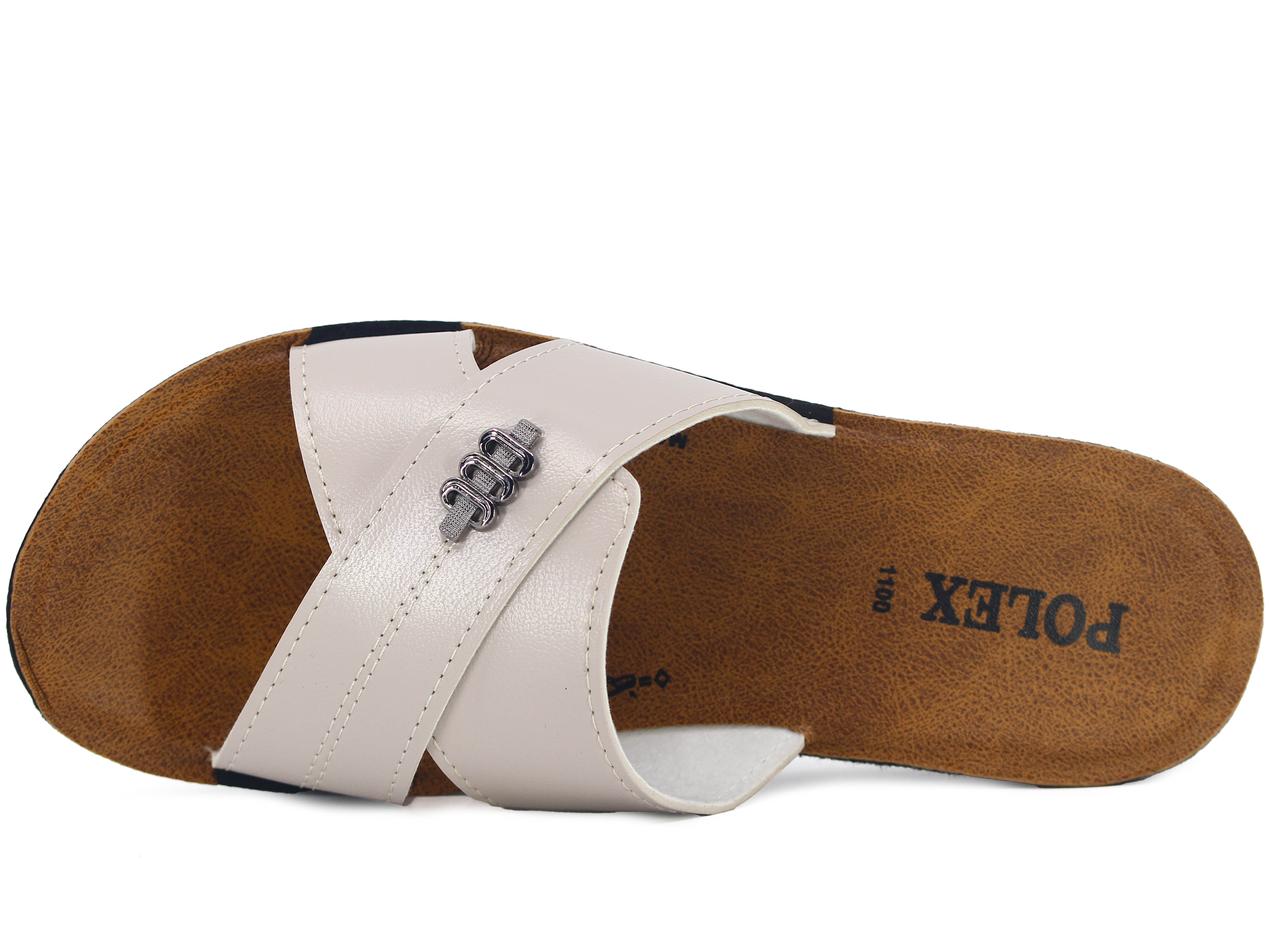 Polex Zenne 1109 Çapraz Tokalı Cilt Günlük Terlik - 2