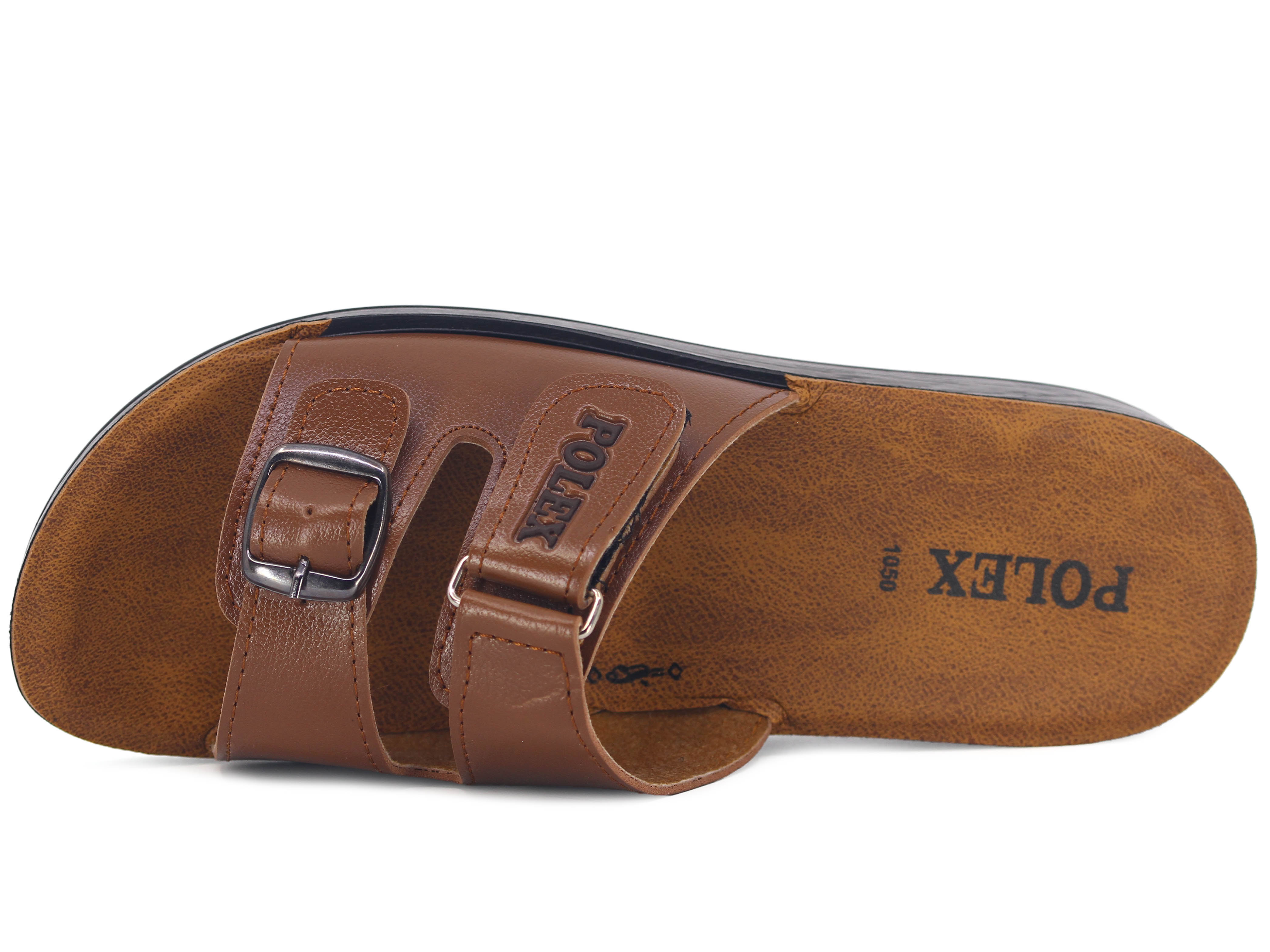 Polex Zenne 1053 Tek Toka Cırtlı Cilt Günlük Terlik - 2