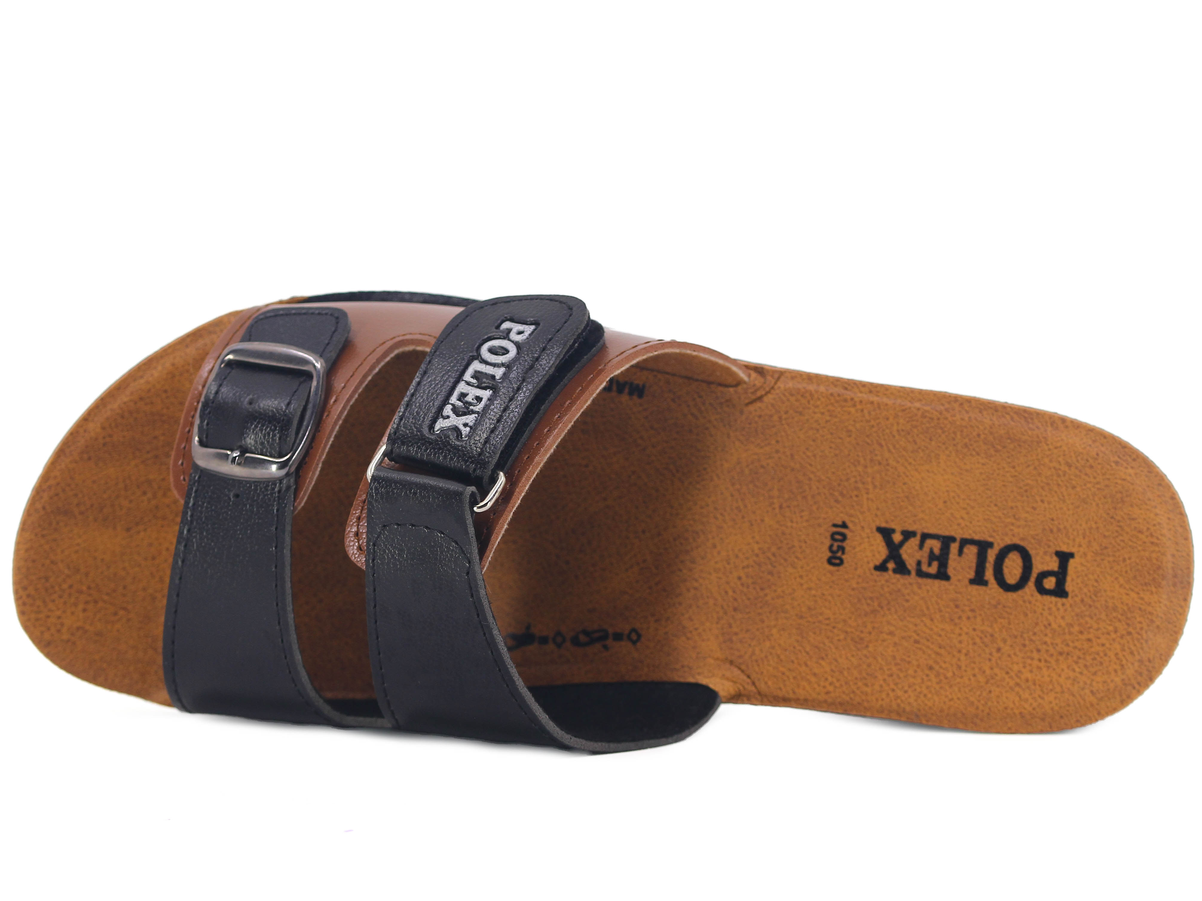 Polex Zenne 1053 Tek Toka Cırtlı Cilt Günlük Terlik - 2
