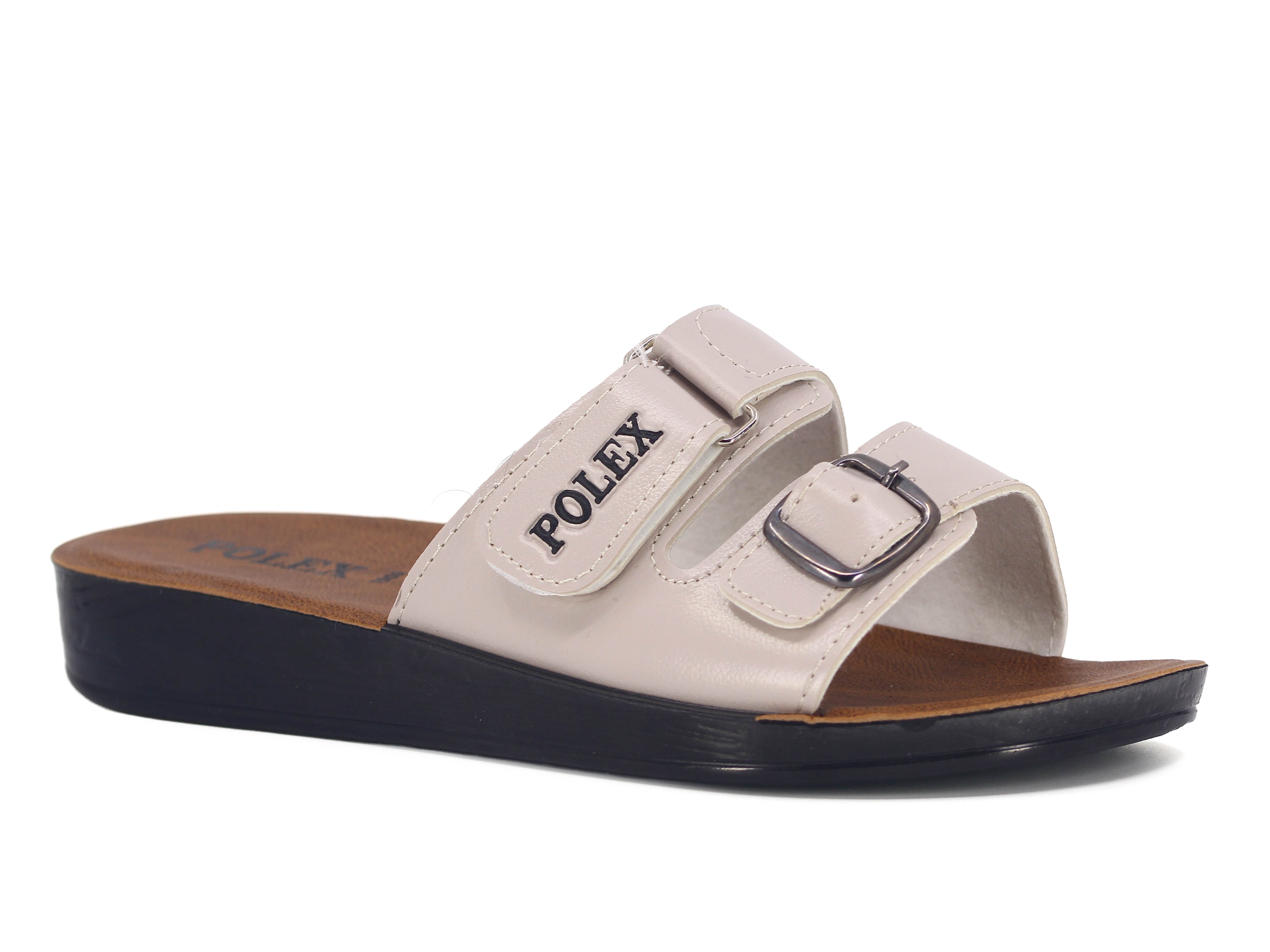 Polex Zenne 1053 Tek Toka Cırtlı Cilt Günlük Terlik - 1