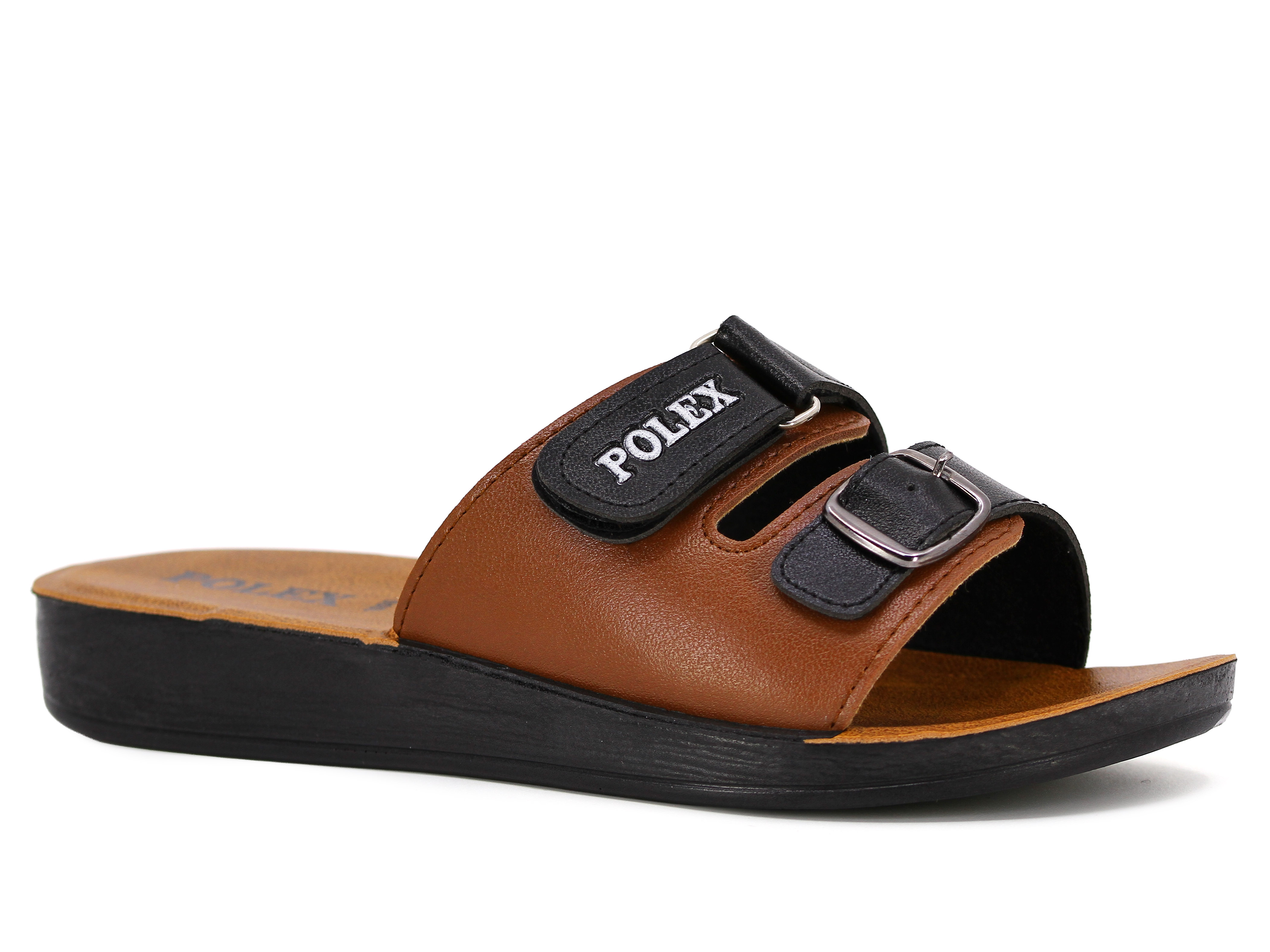 Polex Zenne 1053 Tek Toka Cırtlı Cilt Günlük Terlik - 1