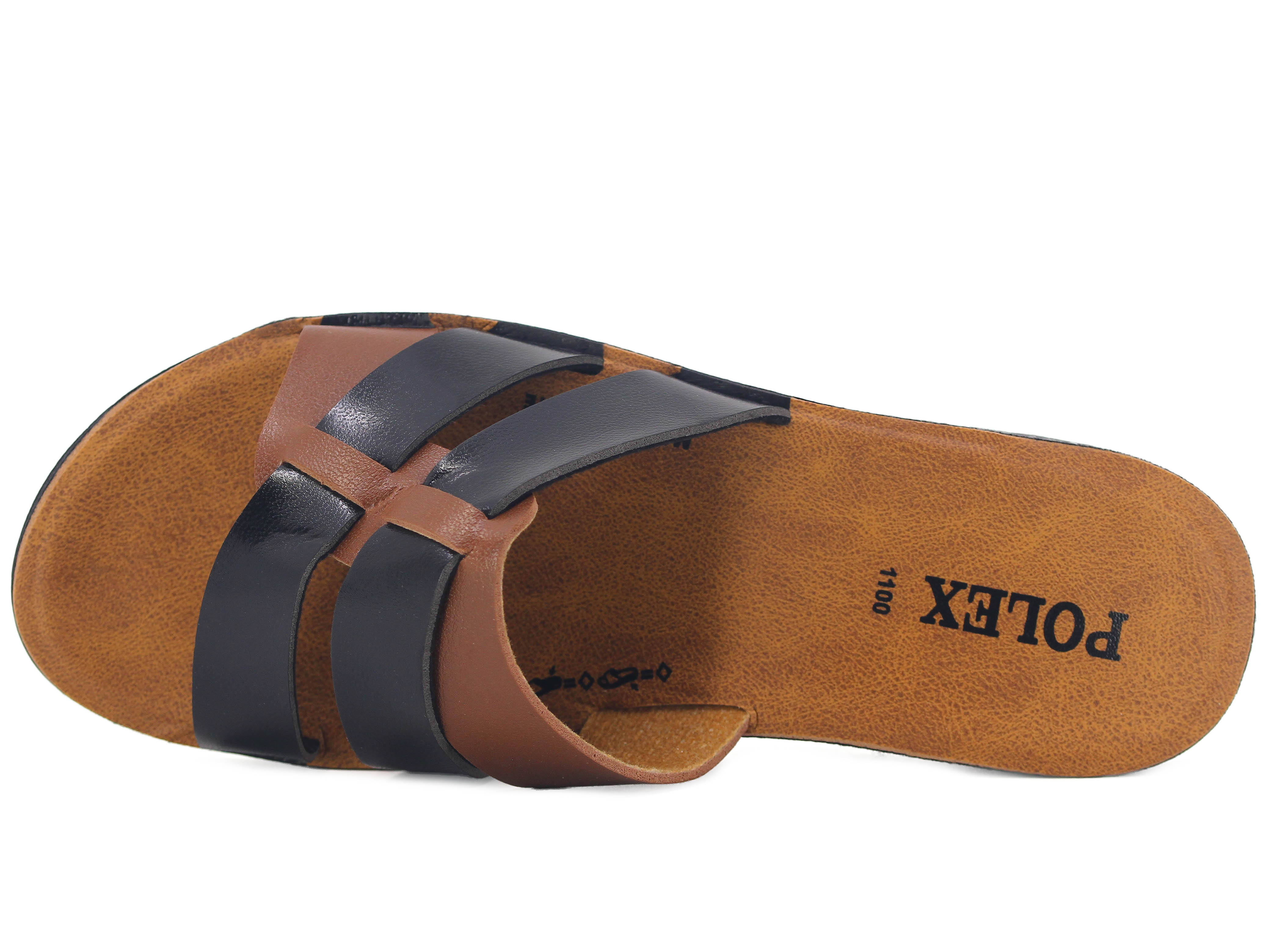 Polex Zenne 1103 Çift Bant Geçmeli Cilt Günlük Terlik - 2