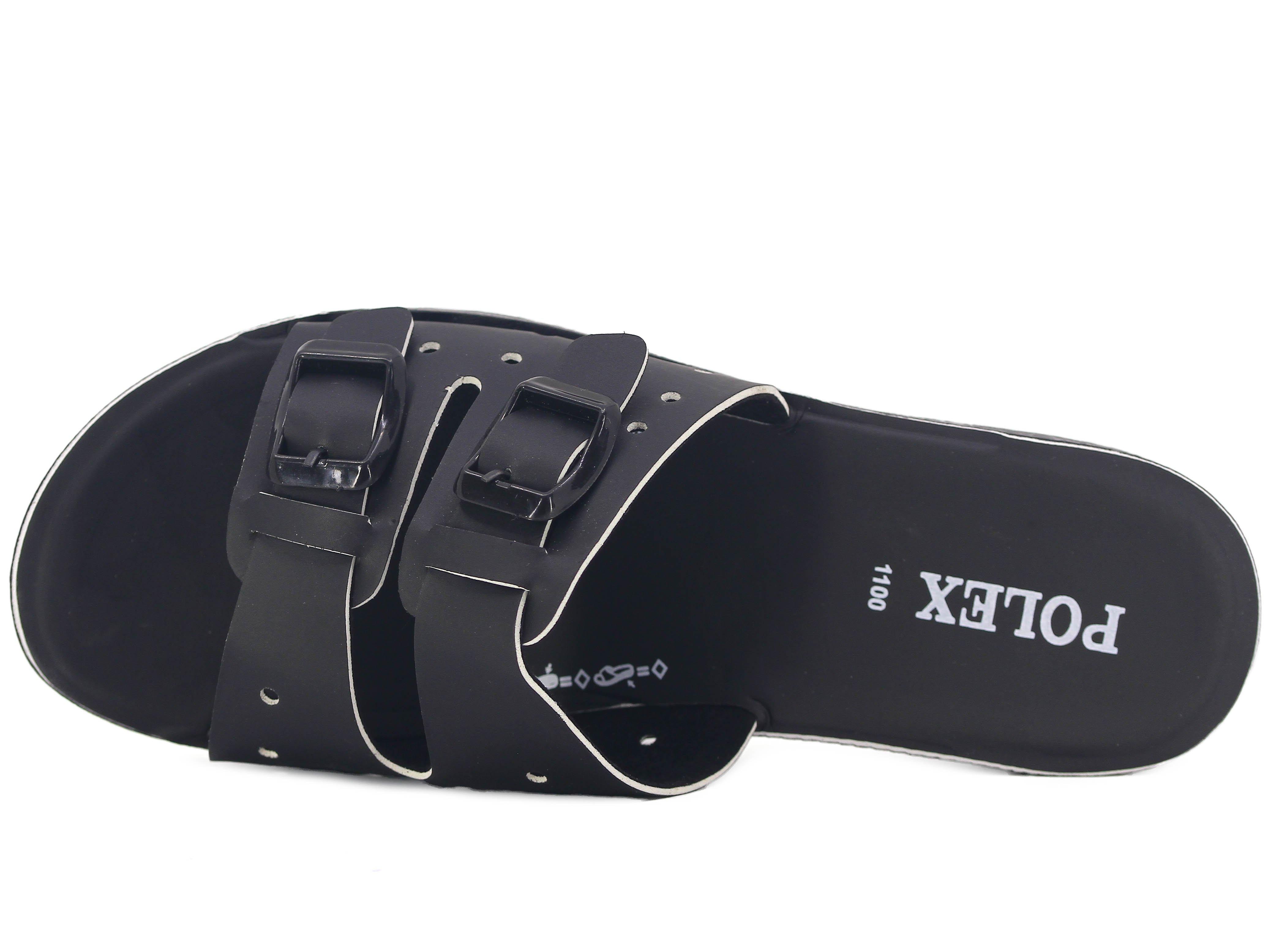 Polex Zenne 1110-A Çift Toka Ara Kat Delikli Günlük Terlik - 2