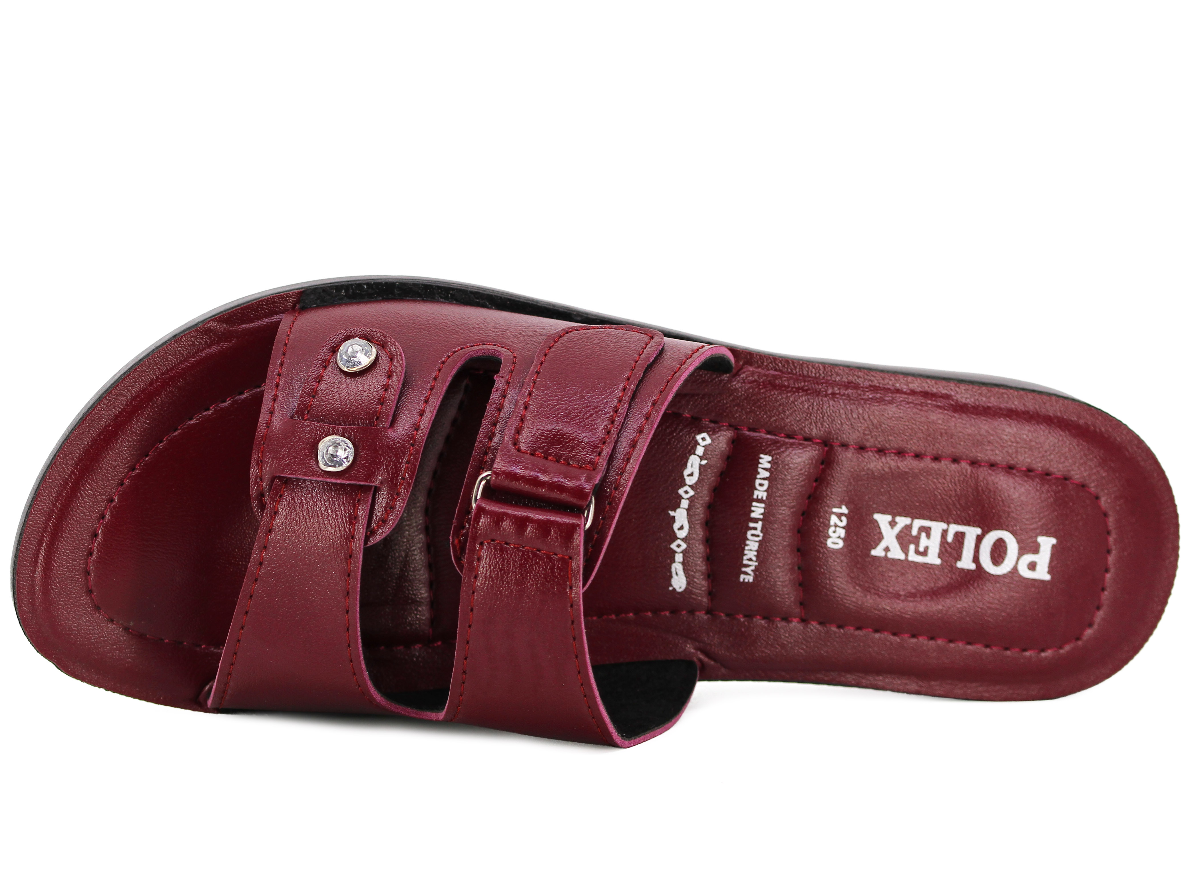 Polex Zenne 1266 Cırtlı Damla Taşlı Pedli Günlük Terlik - 2