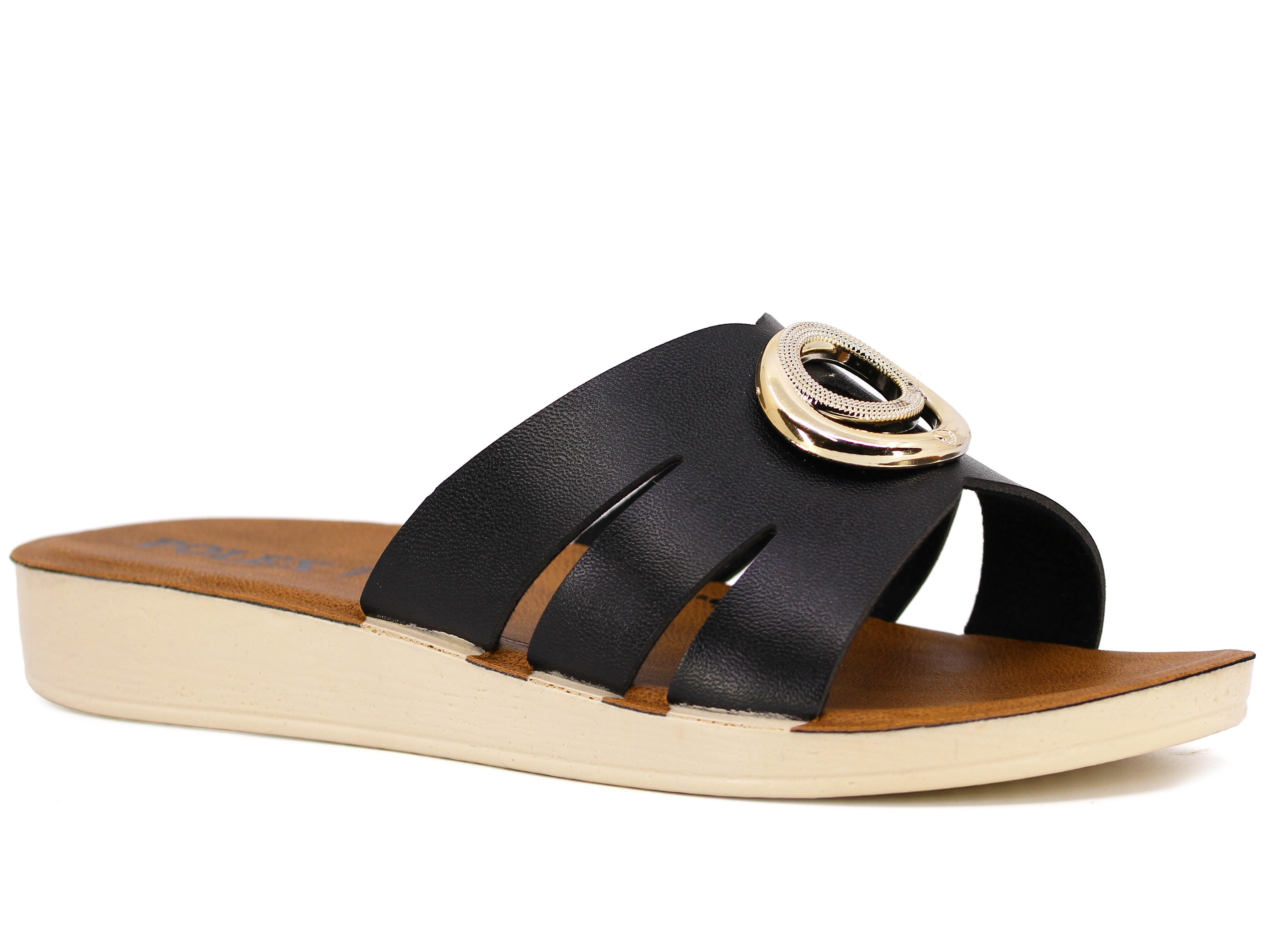 Polex Zenne 1080 Yuvarlak Toka Bej Taban Günlük Terlik